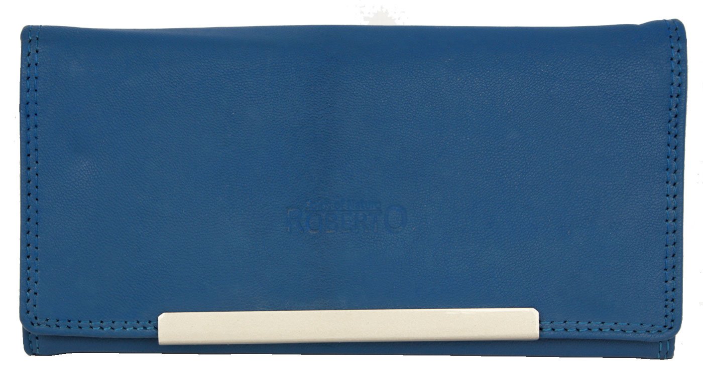Women's Blue Genuine Leather Wallet Roberto