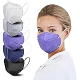 KN95 Face Masks 50 Pcs, 5-Ply Protection Multicolor KN95 Mask, Disposable Face Masks for Adults