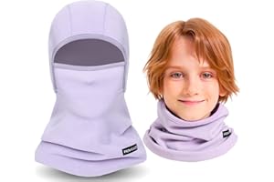 HAVCCDI Kids Ski Mask Balaclava, Winter Fleece Full Face Mask Neck Warmer for Boys Girls in Cold Weather Skiing Cycling