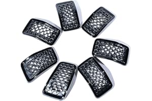 Anzios Replacement for 2019 2020 2021 Jeep Cherokee Black Grill Insert Front Grille Inserts Honeycomb Mesh Cover Accessories 7PC