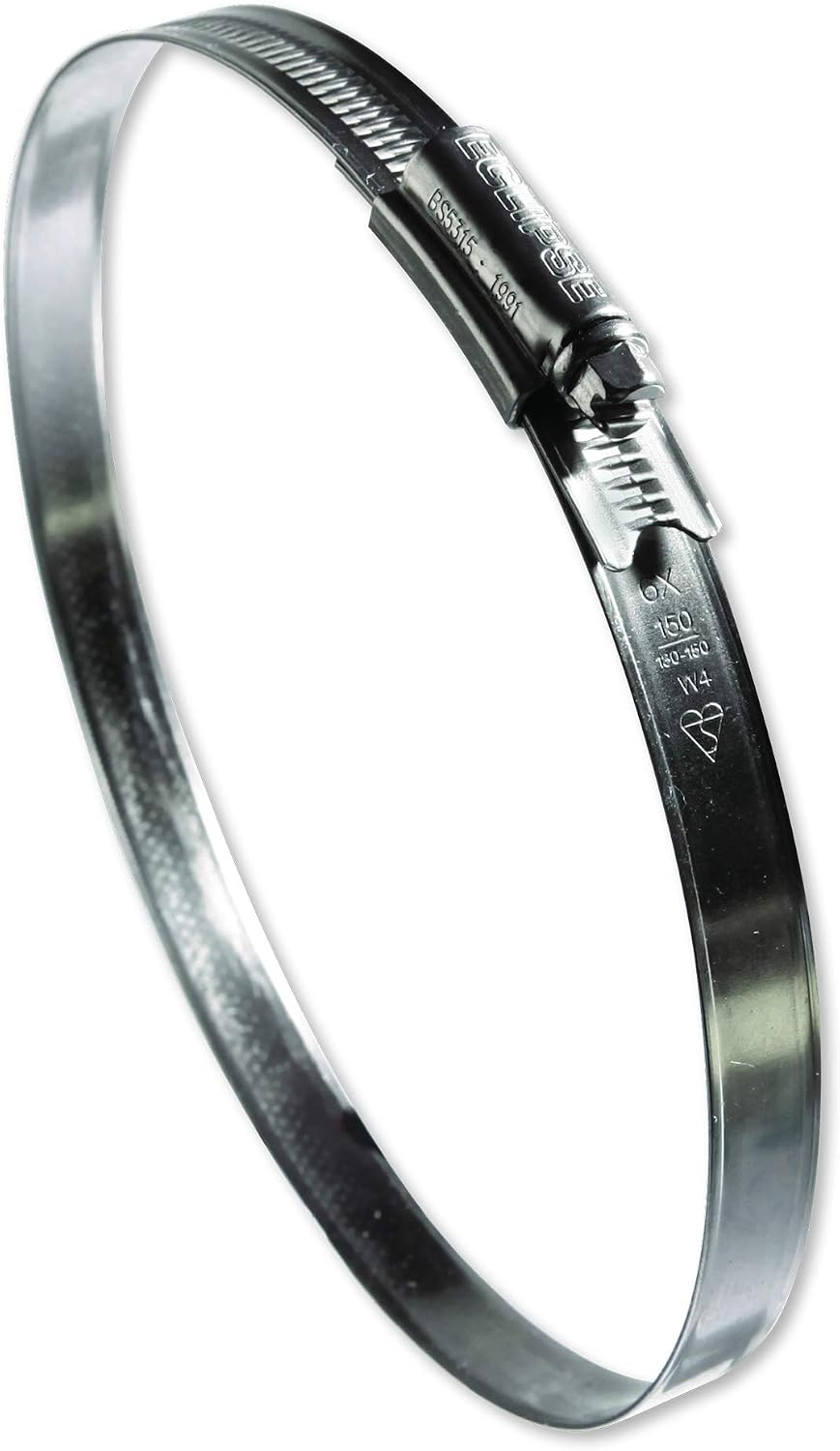 Eclipse Professional Tools ECW4-6X W4 Box of 5 130-150mm (5 ⅛" - 5 ¾") 304 Stainless Steel Worm Gear Hose Clamps - Image 3