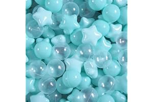 Realhaha Star Balls for Ball Pit, Play Pin Balls Bulk for Toddlers Plastic Balls Great for Kids Party Or Dog Playground Equipment Playtoy,Kid Ball Pits & Accessories