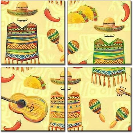 Amazon アートパネル メキシカン メキシコ人 タコス ポンチョ いでたち えもん すがた ふうたい ふうてい みごしらえインテリア 絵画 壁掛け ポスター キャンバス 部屋飾り アート 壁キャンバス 壁飾り 壁キャンバス絵画 おしゃれ 北欧 新築飾り お祝い 贈り物 ウォール