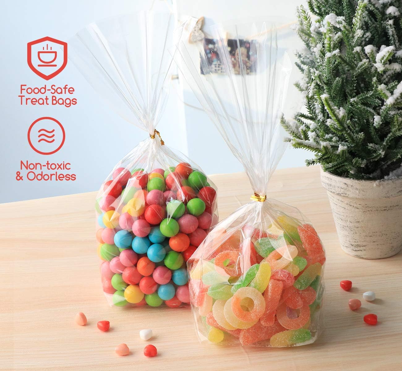 Anstore 100 Clear Cellophane Treat Bags - Image 5
