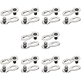 10 Pairs 20pcs Bicycle Missing Link for 6-7-8 Speed Chain, QKURT Professional Reusable Bicycle Chain Link Connector, Steel Bike Chain Link