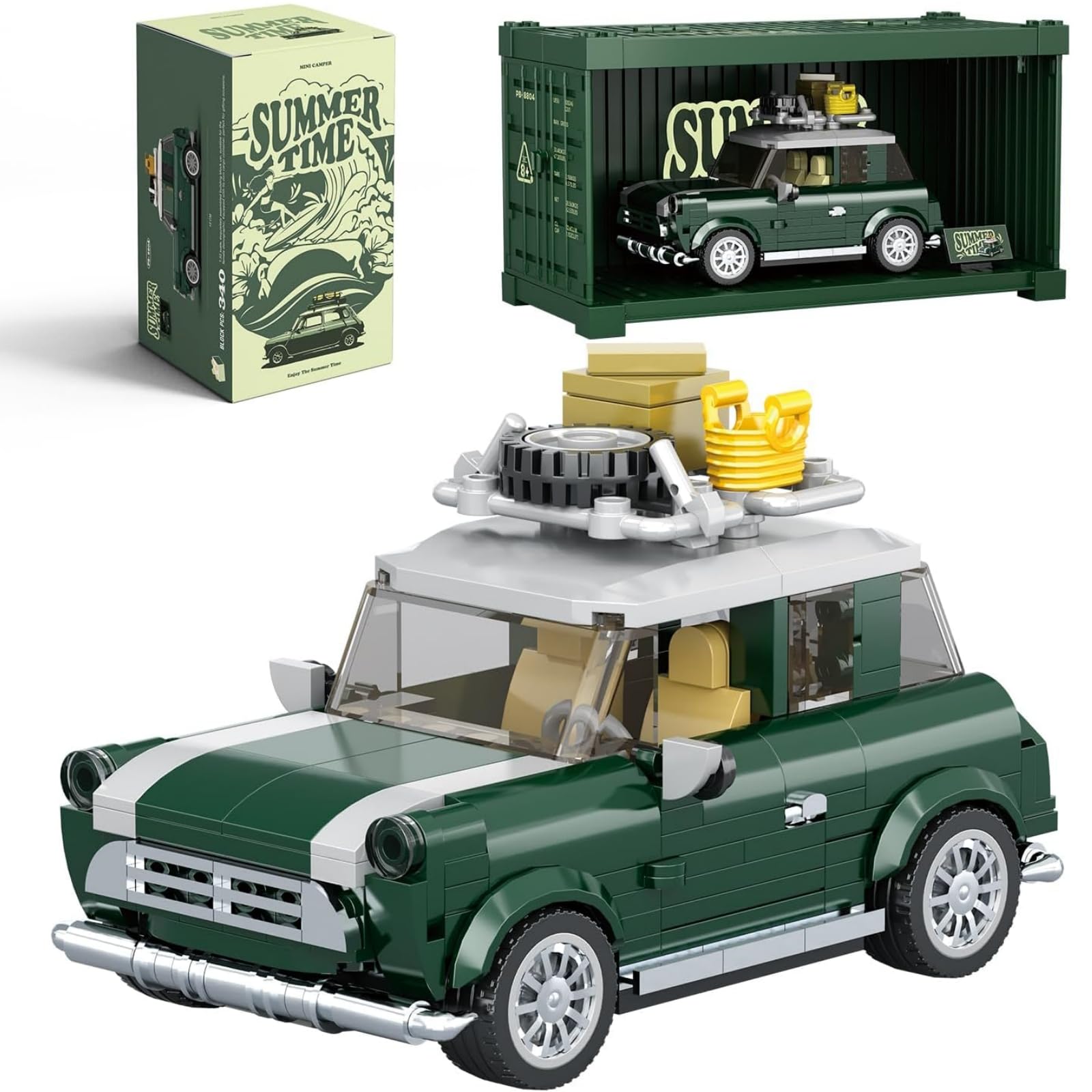 Ebortsin Campervan Car Building Blocks with Dispaly Box