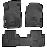Husky Liners Weatherbeater Floor Mats | Fits 2012-2014 Honda CR-V | Front & 2nd Row, 3-pc Black - 98451