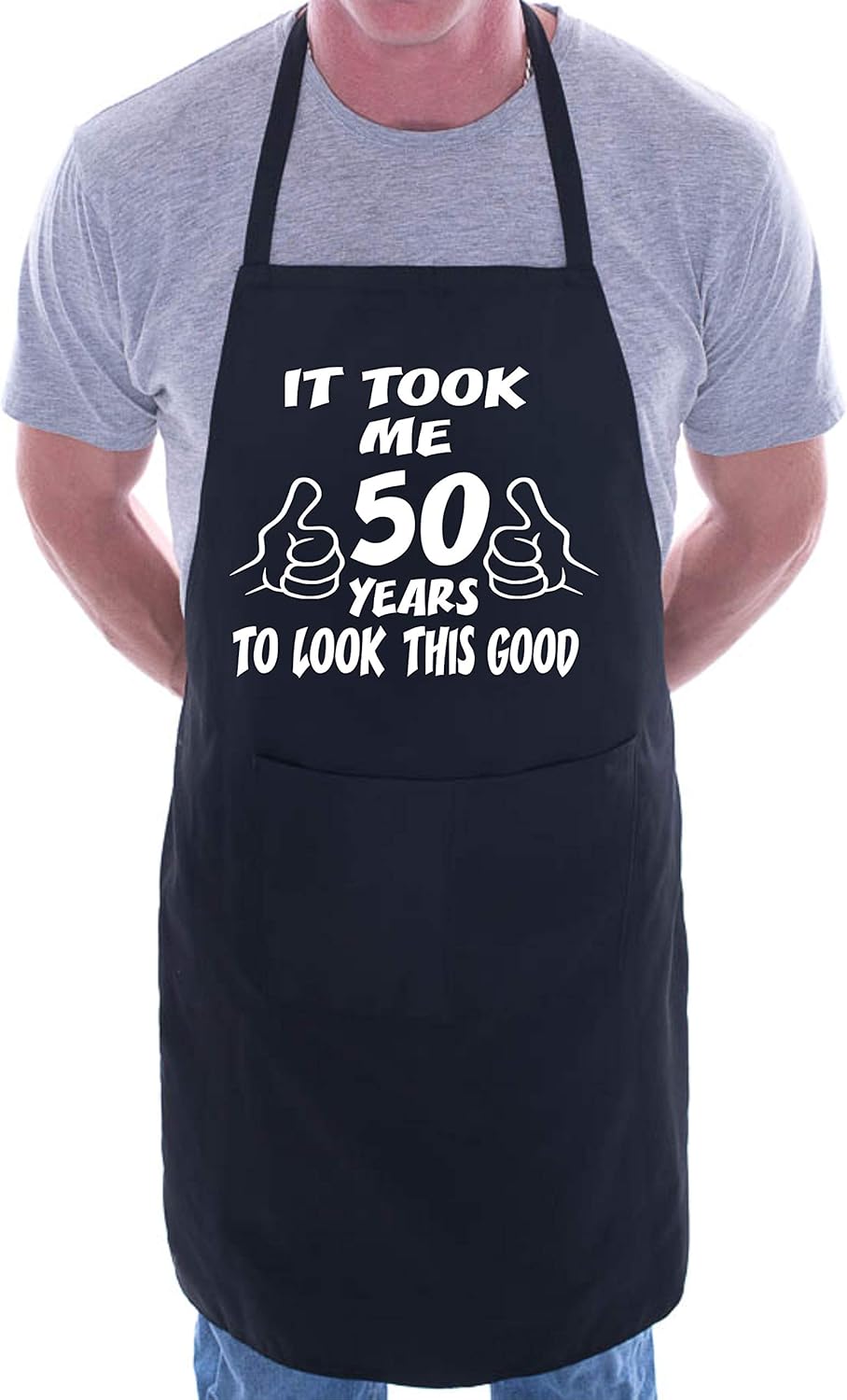 Print4U 50th Birthday It Took 50 Years BBQ Cooking Funny Novelty Apron Black