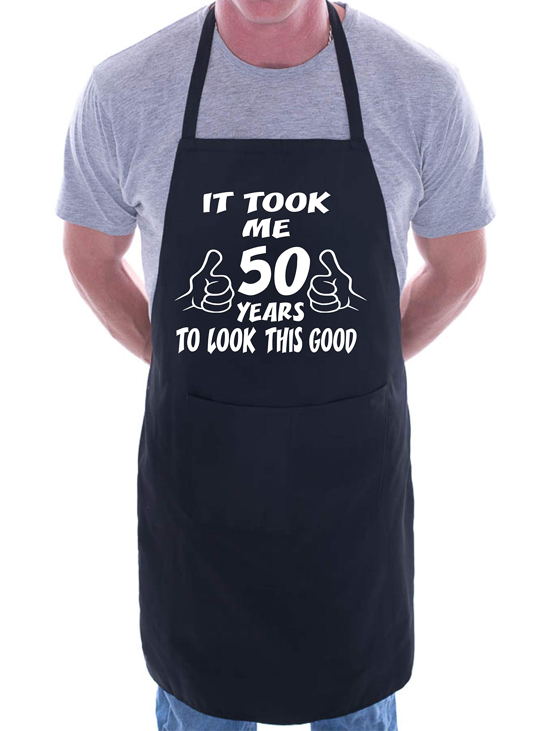 Print4U 50th Birthday It Took 50 Years BBQ Cooking Funny Novelty Apron Black