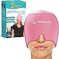 2 Pack Migraine Relief Ice Head Wrap Headache and Migraine Hat | Cold Gel Head Ice Pack with Face and Eye Mask Compress for Cooling Migraine Relief - FSA HSA Eligible Items