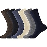 7DayOtter 98% Cotton Rich Dress Socks for Business Mens Womens Casual Socks 6Pack