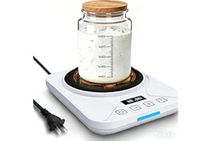 Sourdough Starter Warmer Mat - 24H Timer - Precise 1°F Thermostat Control (70-100°F) - Smart Memory Warming On/Off - Fits Jar