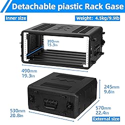 ECGOIOE 4U Rack Case Shallow