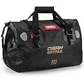 OSAH DRYPAK Waterproof Duffel Bag - Motorcycle Dry Bag Tail Bag with Large Storage Space, Waterproof Luggage Duffle Bags with Outer Mesh Zipper Pocket for Camping, Kayaking, Fishing & Traveling