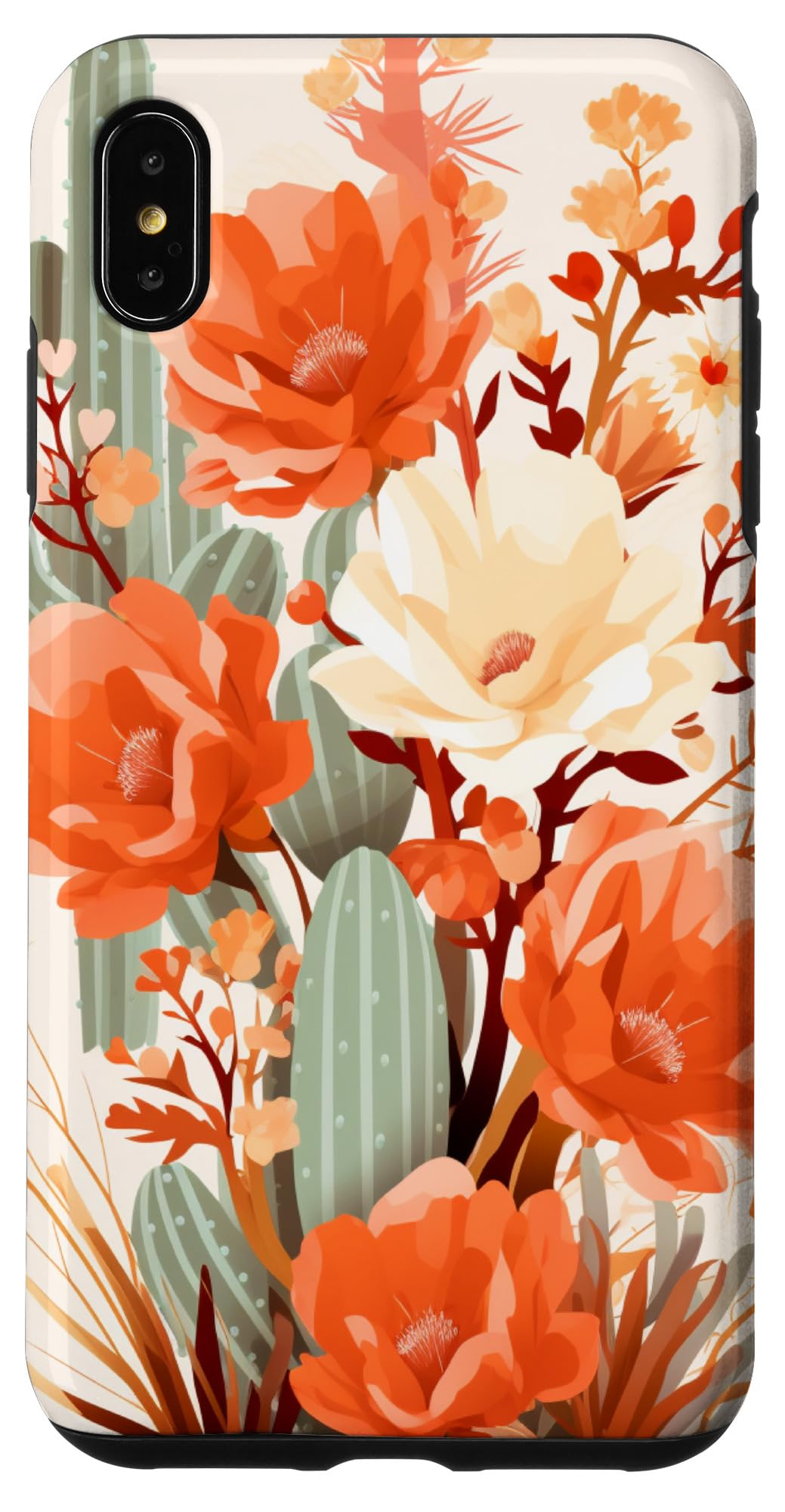 iPhone XS Max Cactus Botanical Desert Western Boho Modern Terracotta Case