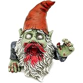 FICITI G150028 Zombie Gnome Garden Statue Sculpture, Scary Gnome, Halloween Decoration