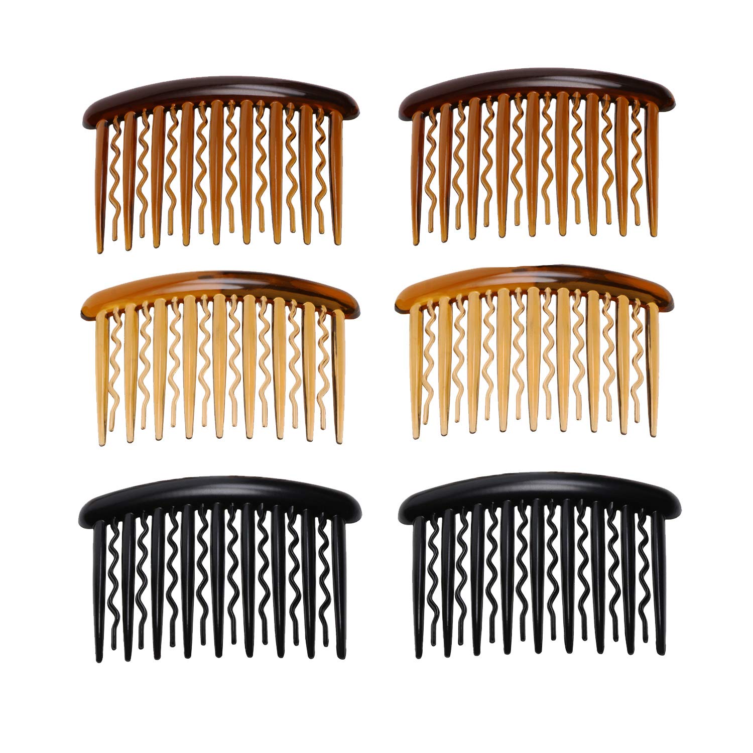 Penta Angel 6Pcs Plastic Hair Side Combs Hairpin Clip with Teeth Hair Accessories for Women Girls and Crafts DIY : Beauty