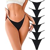UNDER THE SEA 10 Pack G String Thongs for Women Seamless Underwear Low Rise No Show Thong Stretch Womens Panties Sexy XS-2XL