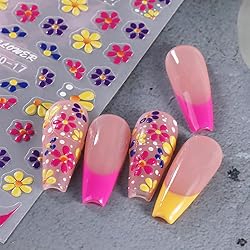 Flower Daisy Nail Stickers Summer Flowers Nail Art