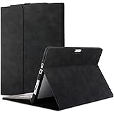 SSS&middot;GRGB Case for Microsoft Surface Pro 11/10/9 13 inch, Multiple Angle Viewing, Stylus Holder, Light Heat Dissipation, Compatible with Type Cover Keyboard, Black