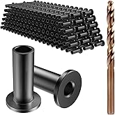 BLIKA 200 Pack Black Stainless Steel Protector Sleeves for 1/8" 5/32" or 3/16" Deck Cable Railing, for Wood/Composite Posts, T316 Marine Grade, Black Cable Railing Protector Sleeves
