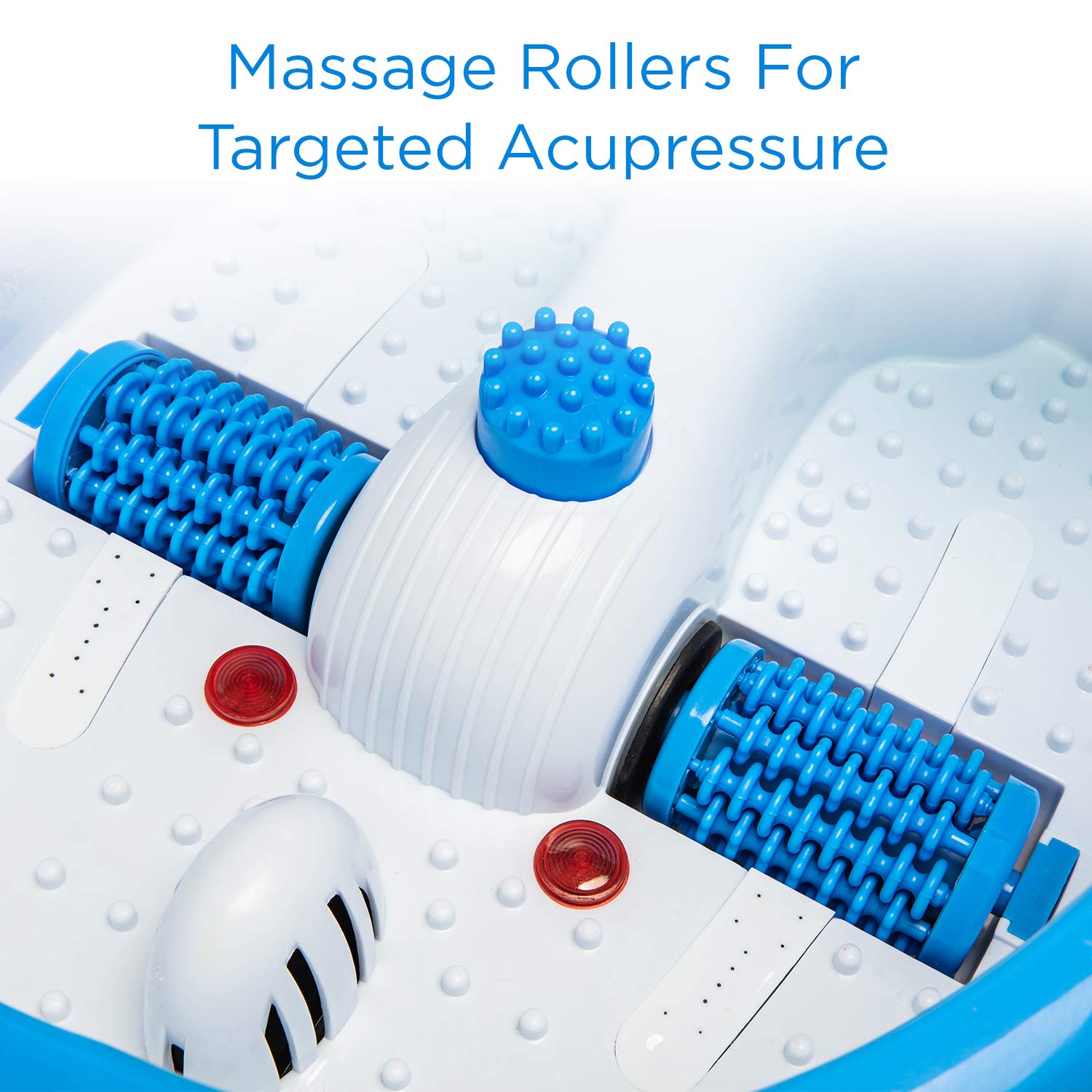 Ivation Foot Spa Massager - Heated Bath, Automatic Massage Rollers, Vibration, Bubbles, Digital Adjustable Temperature Control, 3 Pedicure Attachments: Beauty