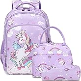 Girls Backpack for Elementary Kids School Bookbag Set Cute Unicorn Backpacks for Girls Water Resistant