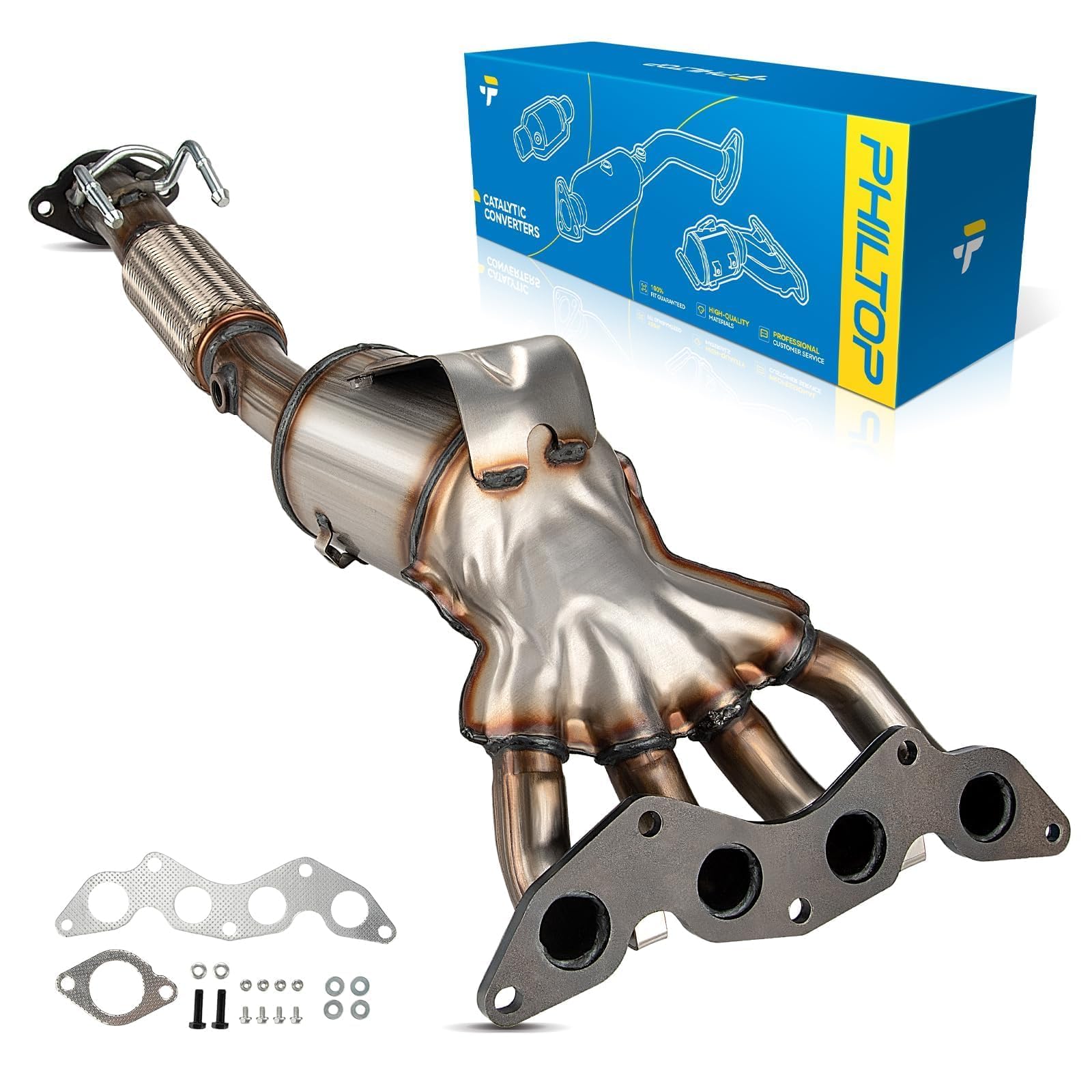 PHILTOP Front Catalytic Converter Kit Direct-Fit