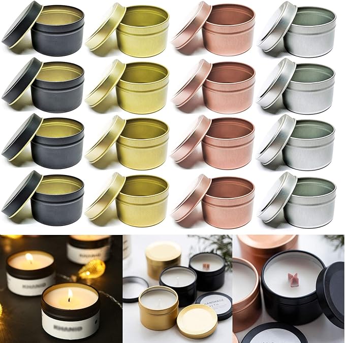 16 Pcs Candle Tins for DIY Candle, Candle Container Tins