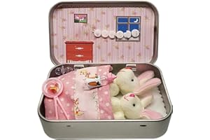 Little Pocket Bunny in a Tin Box, Pocket Bunnies Easter Basket Stuffer, DIY Pet Tin Bunny Adoption, Mini Plush House Easters 
