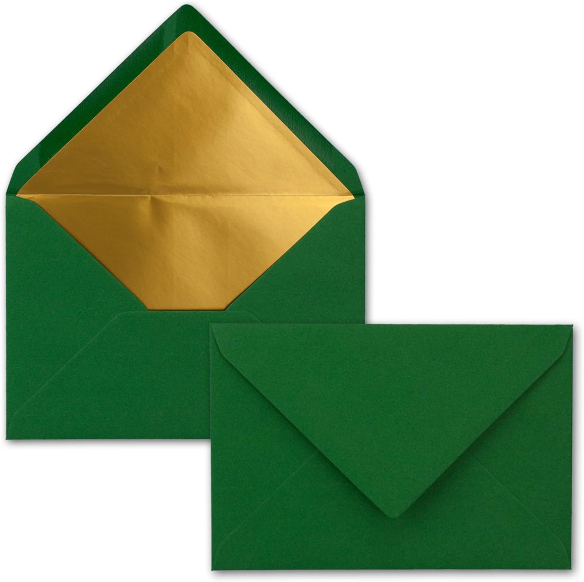 DIN C6 Coloured Envelopes with Metallic Lining DIN C6 / 25 Stück blau / Goldfutter