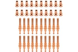 TIANLYLIN 20pcs 9-8215 Plasma Electrode 20pcs 9-8210 Plasma Nozzle Fit Thermal Dynamics SL60/SL100 Cutting Torch Consumables