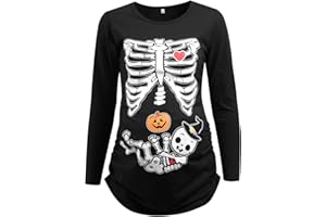 Detigee Womens Maternity Shirt Pregnancy Halloween T-Shirt Halloween Costume Maternity Tops