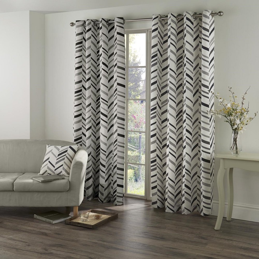 Tony S Textiles Kato Chevron Striped Cotton Rich Eyelet Ring Top