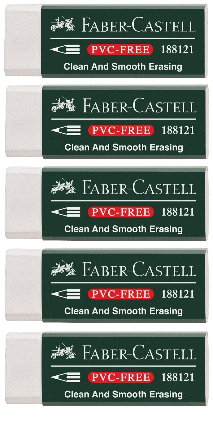 Faber-Castell Eraser/Rubber, 5 Radierer, 1