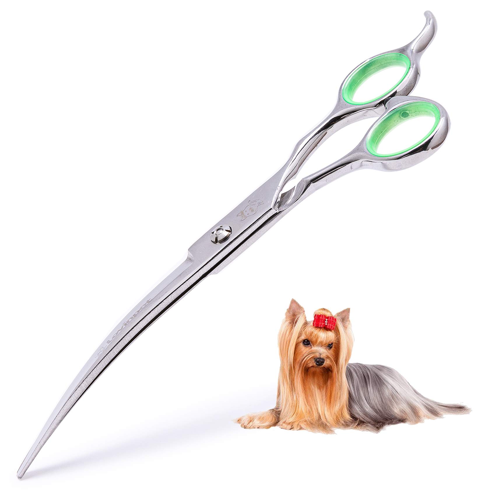 Dog Grooming Scissors,LovinPet Sharp and Strong Pet Dog Professional Scissors Stainless Steel Curved Up Shear