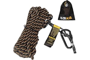 Kalkal Tree Stand Safety Rope, 30FT Reflective Lifeline Hunter Safety Harness for Tree-Stand Hunting