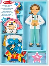 Melissa & Doug Magnetic Dress Up Doll Set with 24 Pieces, 8 Outfits view 3