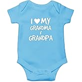 CBTwear I Love My Grandma & Grandpa Baby Bodysuit Adorable Romper Clothing Funny Cute Infant Outfit
