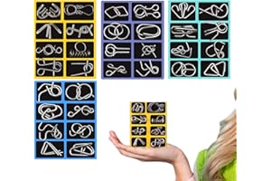 Metal Puzzles for Adults - Educational Toys Party Favors | Portable Metal Brain Teaser Puzzles Ring Educational Toys | for Ho