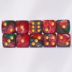 10 PC D6 dice 16mm Acrylic Dice Set for RPG MTG DND