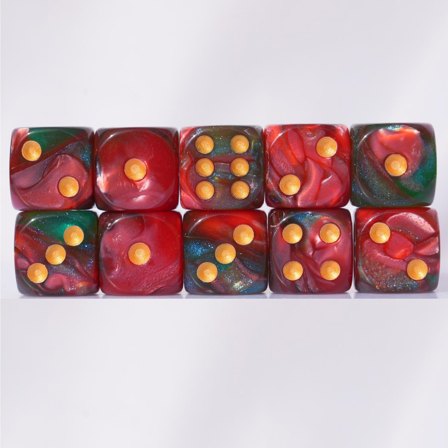 10 PC D6 dice 16mm Acrylic Dice Set for RPG MTG DND