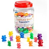 Bmag 120 PCS Counting Bears Math Manipulatives (60 Large &amp; 60 Small Bears in 12 Colors), Color Sorting Toys for Toddlers 3+, Preschool &amp; Kindergarten STEM Learning Educational Toys with Storage Jar
