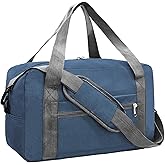 15 Inch Small Carry On Bags for Airplanes Spirit Airlines Personal Item Bag Underseat Foldable Travel Duffle Gym Bags for Women Men(20L,Navy)
