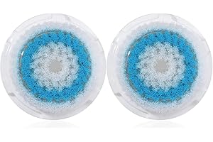 MYRA PARKER Replacement Facial Cleansing Brush Heads, Facial Cleansing Brush Head, Exfoliator Facial Brush Heads, for Acne Prone, Clogged and Enlarged Pores Sensitive Skins (Blue/2 Pack)