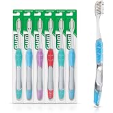 GUM Technique Enamel Clean Soft Toothbrush, Compact Head,6-Pack | Micro-feathered Dome Trim bristles to reach into gumline, Quad-Grip ergononic handle, Gentle on gums, Replace every 3 months