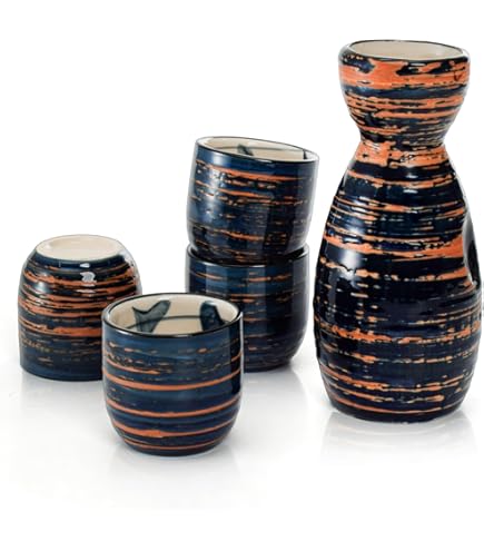 Amazon.com | Dealbybox White Ceramic Sake BottlesJapanese and