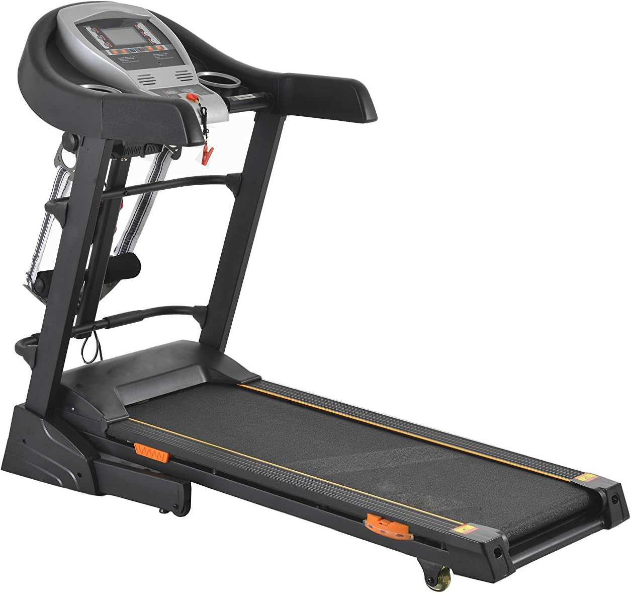 AFTON AD Steel Multifunction Motorized Treadmill with Massager, Auto Lubrication and Inclination (Black, BT12)