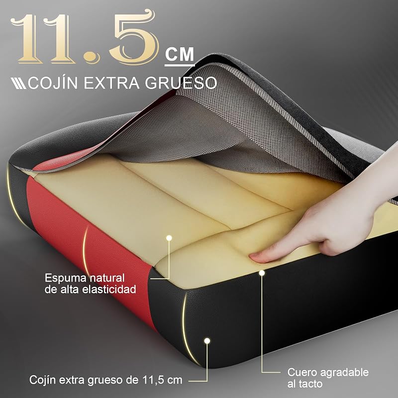 Cadeira profissional de gaming com massageador, cadeira de gaming em PU com apoio de cabeça e apoio, cadeira ergonómica de escritório com massagem lombar, reclinável entre 90-150° e capacidade de 150KG vermelho-preto