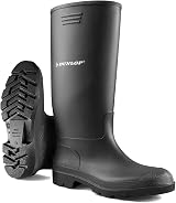 Dunlop Unisex Wellington Boots Fully Waterproof Black Size 10 Welly